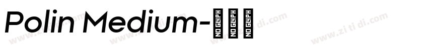Polin Medium字体转换